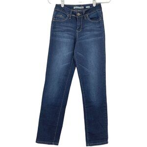 YMI Women's Denim Jeans Size 3 Mid Rise Straight Leg Stretch Blue